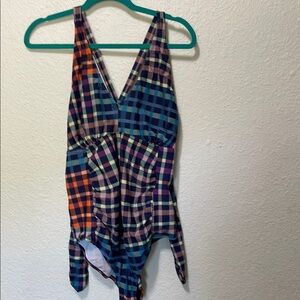 Motherhood Maternity Women's Colorful Swimsuit. Very Good Condition. Size L.